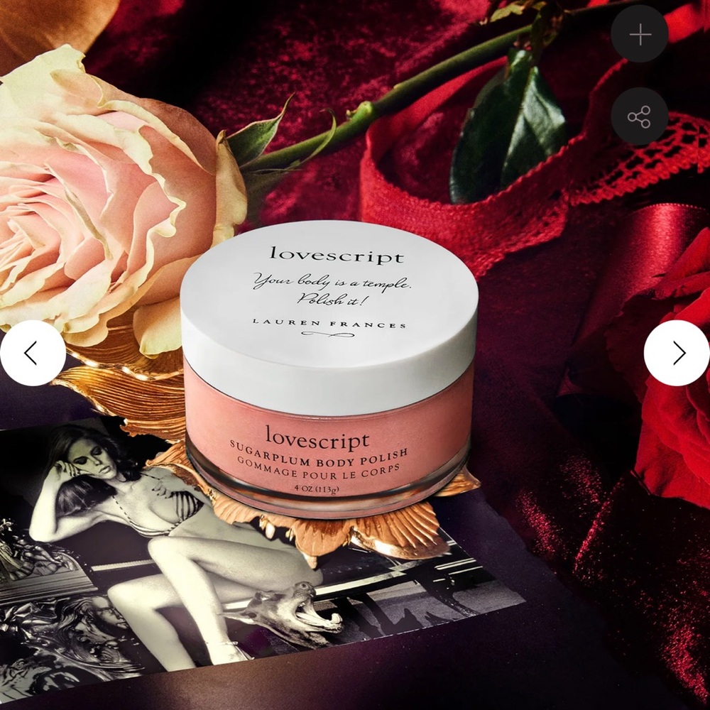 Lovescript sugar plum body polish scrub